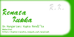 renata kupka business card